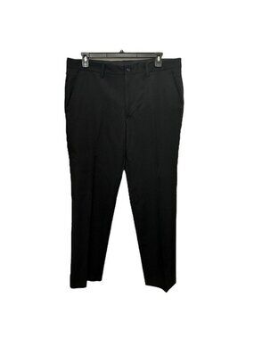 Issey Miyake Men 40x32 Black Wool Dress Pants Flat Front Made in Japan Straight